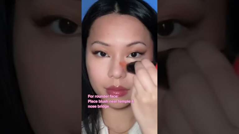 Applying Blush Based on Face Shape for a Natural Look