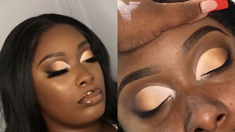 Effortless Blown-out Cut-Crease Makeup Tutorial for Black Women