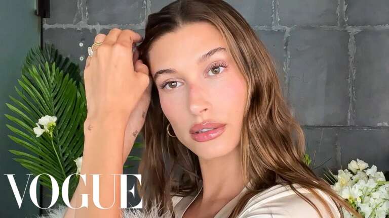 Hailey Bieber Reveals Her Date Night Skincare and Makeup Routine in Vogue’s Beauty Secrets Series