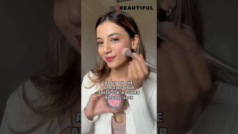 Simple Steps to Apply Blush for Enhancing Your Facial Structure: A Makeup Hack Guide | Be Beautiful #Shorts