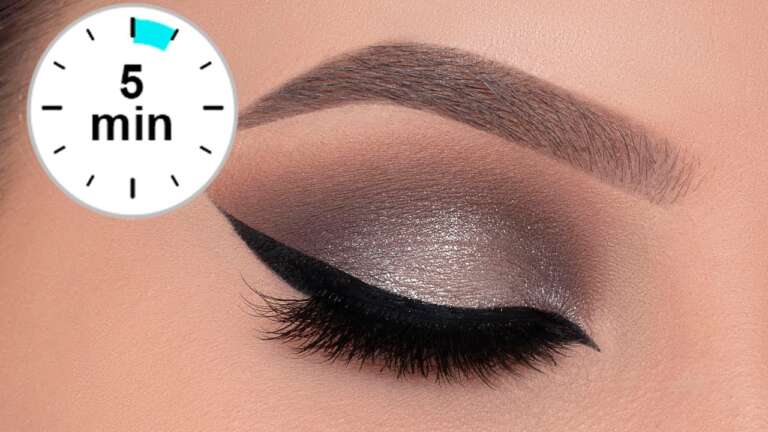 Easy Silver Smoky Eye Tutorial using a Budget $3 Palette in Natural Look