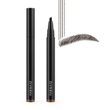 FARMASI DARK BROWN Eyebrow Microblading Pencil: Waterproof, Smudge-Proof, Long-Lasting Microblading Effect for Natural-Looking, Perfectly-Defined Brows Effortlessly and Stays on All Day