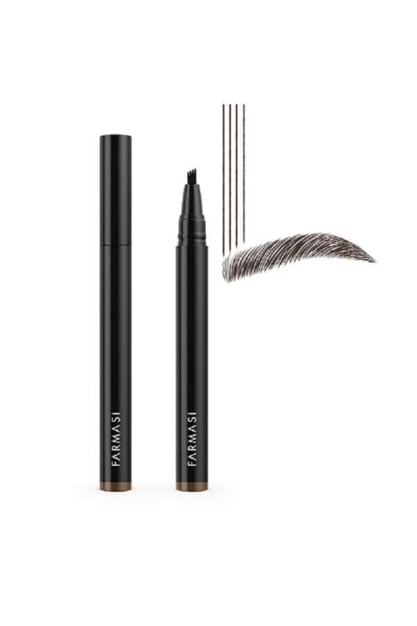 FARMASI DARK BROWN Eyebrow Microblading Pencil: Waterproof, Smudge-Proof, Long-Lasting Microblading Effect for Natural-Looking, Perfectly-Defined Brows Effortlessly and Stays on All Day