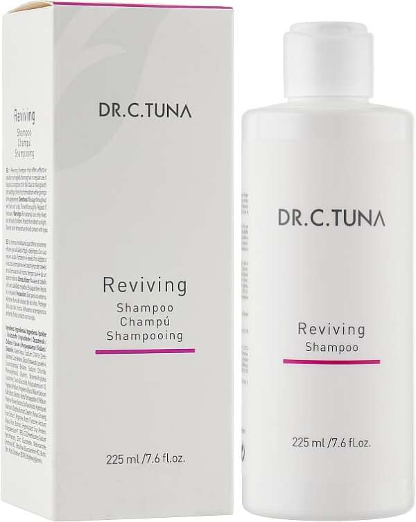 FARMASi Dr. C. Tuna Reviving Shampoo, 225ml/7.61flOz - Strengthens Hair, Revitalizes Hair, Garlic Extract, Black Cumin, Scalp Health, Shine