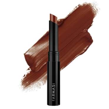 FARMASi Make Up Matte Liquid Lipstick, Long-Lasting and Ultra-comfortable, High-Impact, Lightweight, Vegan, E Vitamin Protective Barrier with Sunflower Seed Oil, 0.06 fl.oz, 01 Reddish Brown