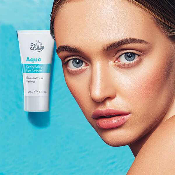 FARMASI Dr. C. Tuna Aqua Revitalizing Eye Cream, Hydrating and Smoothing,Smooth Fine Lines, with Hyaluronic Acid and Sea Water Complex, for All Skin Type, Vegan, 0.7 fl. oz / 20 ml - Image 2