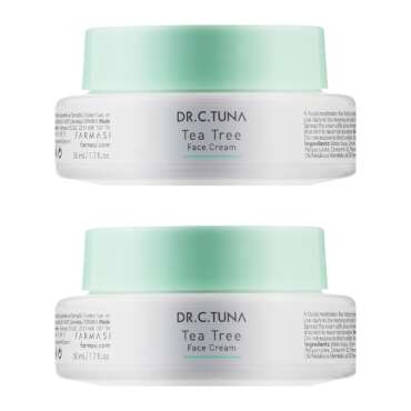 FARMASi 2-Pack Dr. C. Tuna Tea Tree Face Cream - Moisturizing Acne Control Skin Soothing Natural Ingredients Gentle Formula Daily Use Hydration Sensitive Skin Care