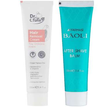 FARMASi Smooth Skin Duo: Farmasi Hair Removal Depilatory Cream & Farmasi Baoli Aftershave Lotion