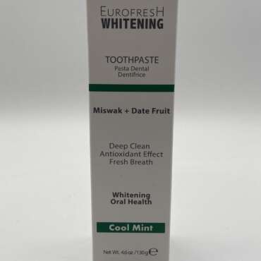Farmasi Eurofresh Whitening Toothpaste with Miswak and Dates - Natural Whitening and Fresh Breath - 112g/3,95Oz