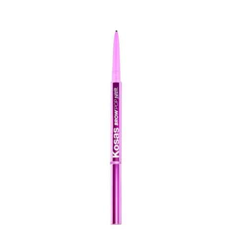 Kosas Brow Pop Nano - Ultra-Fine 1mm Brow Pencil Precision Tip - Natural-Looking Eyebrows with Finest Hairlike Stroke - All Day Wear, Hypoallergenic, Safe for Sensitive Skin- Brown Black
