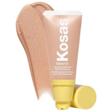 Kosas Glow I.V. Vitamin-Infused Skin Illuminating Enhancer - Illuminate. Bonus Premium Korean Sheet Masque with Collagen
