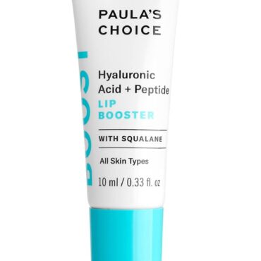 Paula's Choice BOOST Hyaluronic Acid + Peptide Lip Booster, Hydrating Treatment for Lip Volume, Loss of Firmness & Fine Lines, with Squalane, Fragrance-free & Paraben-free, 0.33 Fluid Ounces
