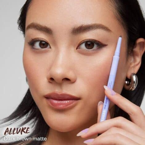 Kosas Soulgazer Intensifying Waterproof Gel Eyeliner - Allure (dark brown matte). Bonus Premium Korean Sheet Masque with Collagen - Image 2