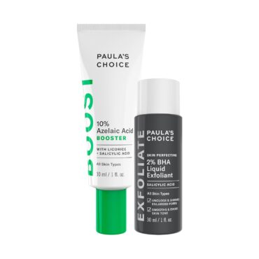 Paula’s Choice 10% Azelaic Acid Booster Cream Gel Serum + Travel Size 2% BHA Salicylic Acid Liquid Exfoliant Duo, Set of 2