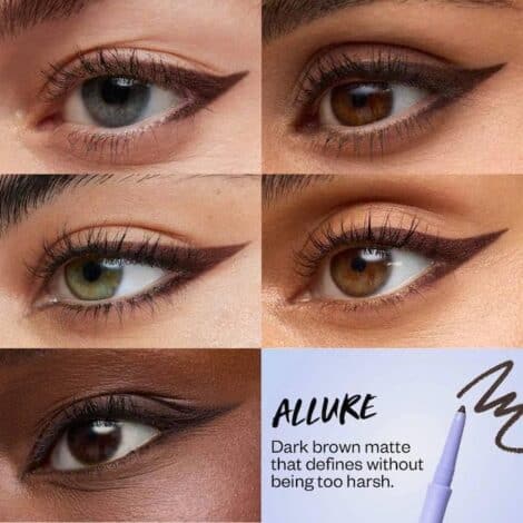 Kosas Soulgazer Intensifying Waterproof Gel Eyeliner - Allure (dark brown matte). Bonus Premium Korean Sheet Masque with Collagen - Image 3