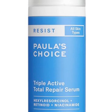 Paula’s Choice RESIST Triple Active Total Repair Serum, 3-in-1 Serum for Wrinkles, Dark Spots & Loss of Firmness with Niacinamide & Retinoid, Fragrance-Free & Paraben-Free, 1 Fl Oz