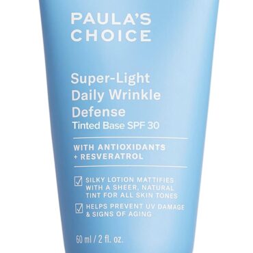 Paula's Choice RESIST Super-Light Daily Wrinkle Defense SPF 30 Matte Tinted Face Moisturizer, UVA & UVB Protection, Mineral Sunscreen for Oily Skin, Fragrance-Free & Paraben-Free