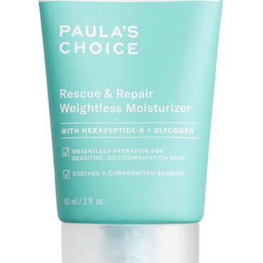 Paula's Choice CALM Rescue & Repair Moisturizer for Sensitive, Oily + Combination Skin, Soothes Redness, Suitable for Rosacea-Prone & Eczema-Prone Skin, Fragrance-Free & Paraben-Free, 2 Fl Oz
