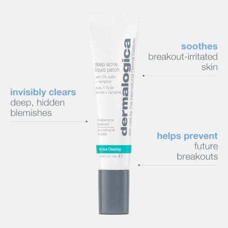 Dermalogica Deep Acne Liquid Patch, Invisible Spot Treatment for Pimple and Blemishes, Liquid to Patch Type Skin Soothing Clearing and Preventing Breakouts, Sulfur Based - 0.5 fl oz - Image 2
