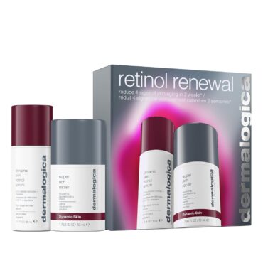 Dermalogica Retinol Renewal – Moisturizing Skin Care Kit Includes Face Moisturizer and Serum, Reduce the Signs of Skin Aging, Full Size