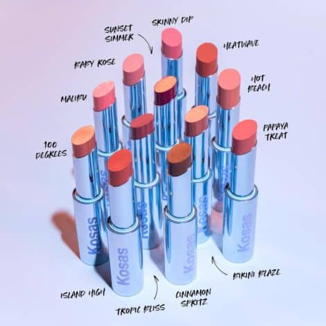 Kosas Wet Stick Moisturizing Shiny Sheer Lipstick with Ceramides, Hyaluronic acid, Peptides and Mango Butter - Soothes, Softens, and Moisturizes Lips – 100 Degrees - Image 5