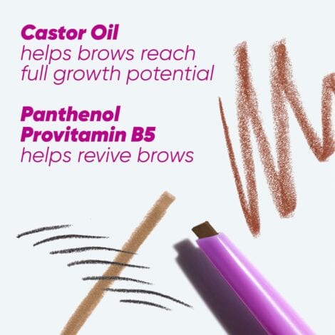 Kosas Brow Pop - Longwear Eyebrow Makeup, Dual-Sided Defining Pencil with Castor Oil for Soft, Natural Look of Real Hair - Medium Brown - Image 5