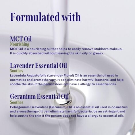 Three Ships Nourish Lavender + MCT Cleansing Oil – As Seen on Dragon's Den – Natural Vegan Formula Cleans & Brightens Skin – Makeup Removing Cleanser for Dry/Normal Skin, 60mL - Image 4
