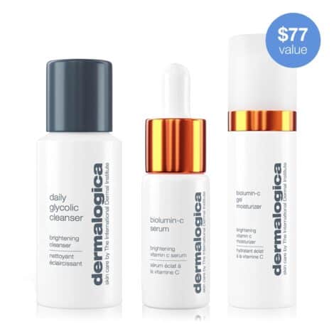 Dermalogica Daily Brightness Boosters Facial Skin Care Kit - Contains BioLumin-C Serum (0.3 oz), BioLumin-C Gel Moisturizer (0.5 oz), and Daily Glycolic Cleanser (1 oz) - Image 2