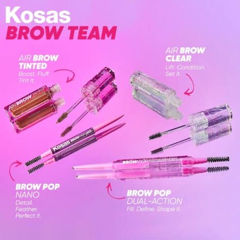 Kosas Brow Pop Nano - Ultra-Fine 1mm Brow Pencil Precision Tip - Natural-Looking Eyebrows with Finest Hairlike Stroke - All Day Wear, Hypoallergenic, Safe for Sensitive Skin- Brown Black - Image 9